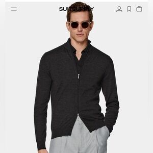 Suit Supply- men’s Large. Zip sweater
